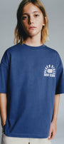 Beach Vıbes Surf Club Yazılı Ters S Tasarım Baskılı Lacivert Çocuk T-Shirt