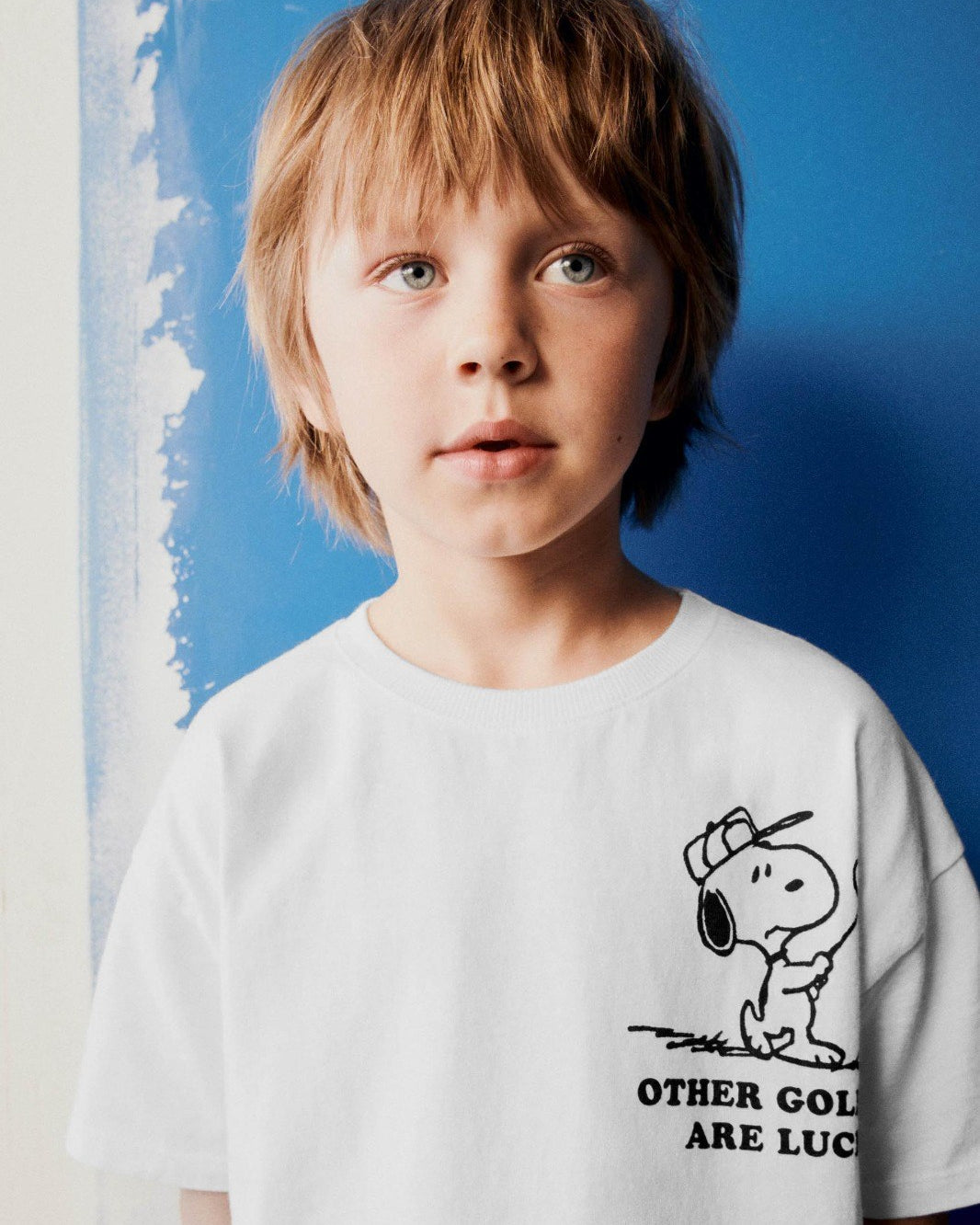 Other Golfers Are Lucky Yazılı Snoppy Tasarım Baskılı Beyaz Çocuk T-Shirt 