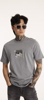 Oversize Bisiklet Yaka Erkek 2 İplik November Baskılı Pamuk T-shirt