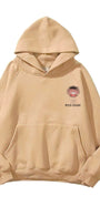 Kapüşonlu İçi Polar Wıld Charm Baskılı Bej Unisex Hoodie Sweatshirt