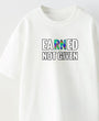 Earned Not Gıven Yazılı Futbol Tasarım Baskılı Beyaz Çocuk T-shirt