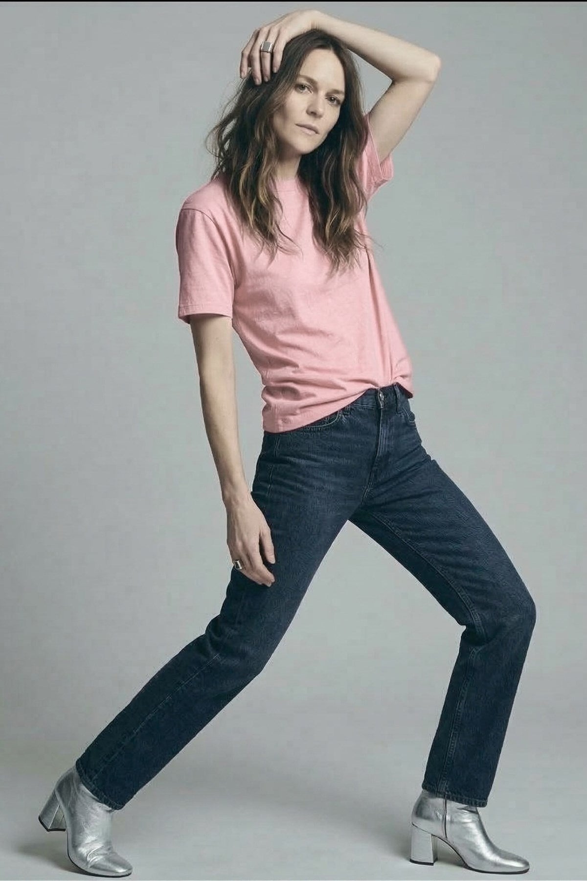 Kadın Oversize Basic Tişört Pembe – Bisiklet Yaka, Rahat Kalıp, Yazılık, %100 Pamuk