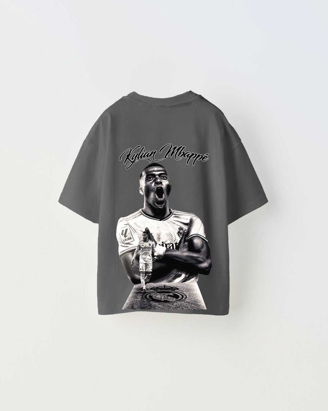 Euro 2024'ün Genç Yıldızları Kylian Mbappe Baskılı Füme Çocuk T-shirt
