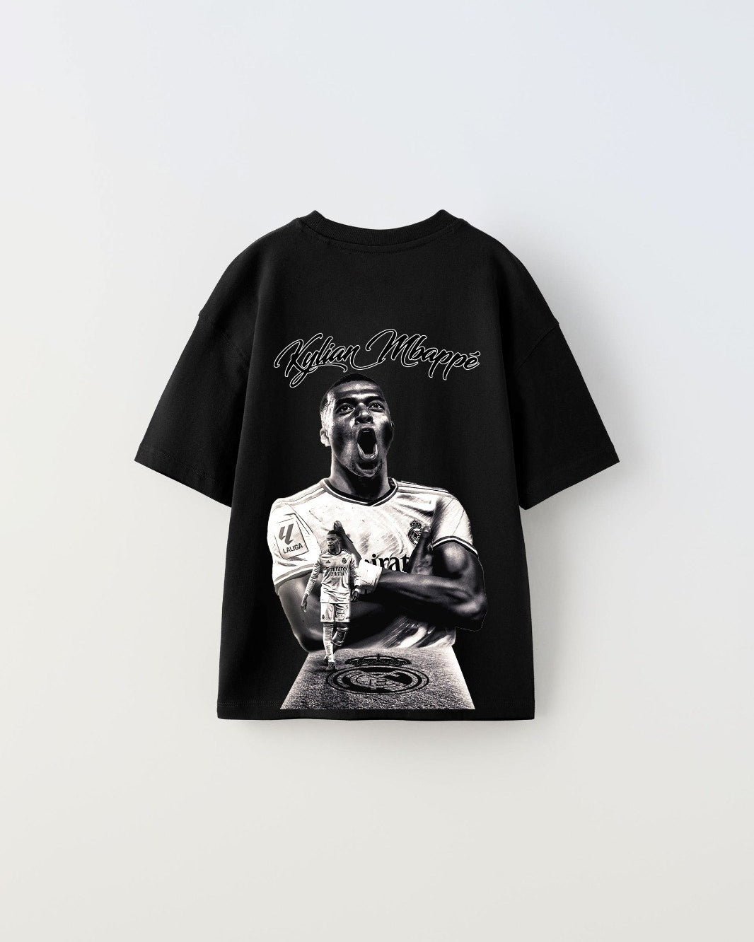 Euro 2024'ün Genç Yıldızları Kylian Mbappe Baskılı Siyah Çocuk T-shirt