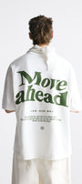 Bisiklet Yaka Move Ahead Baskılı Oversize Erkek T-shirt