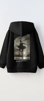 Kapüşonlu İçi Polar The Ballet School Baskılı Siyah Unisex Çocuk Hoodie Sweatshirt