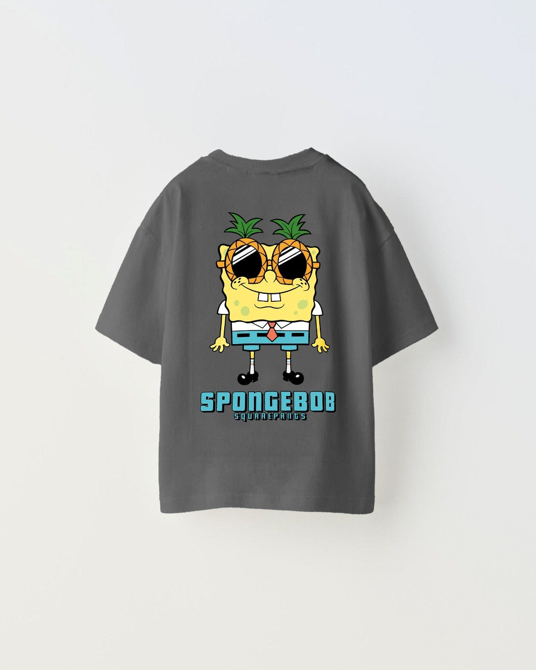 Spongebob Baskılı Füme Çocuk T-shırt 