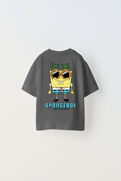 Spongebob Baskılı Füme Çocuk T-shırt
