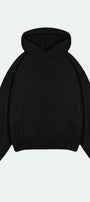 Erkek Oversize Sweatshirt Hoodie Ring Spirit Black Siyah – Kapüşonlu, 3 İplik Polar, Kanguru Cepli