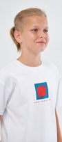 Afraıd Of Real Yazılı Baskılı Beyaz Çocuk T-shirt