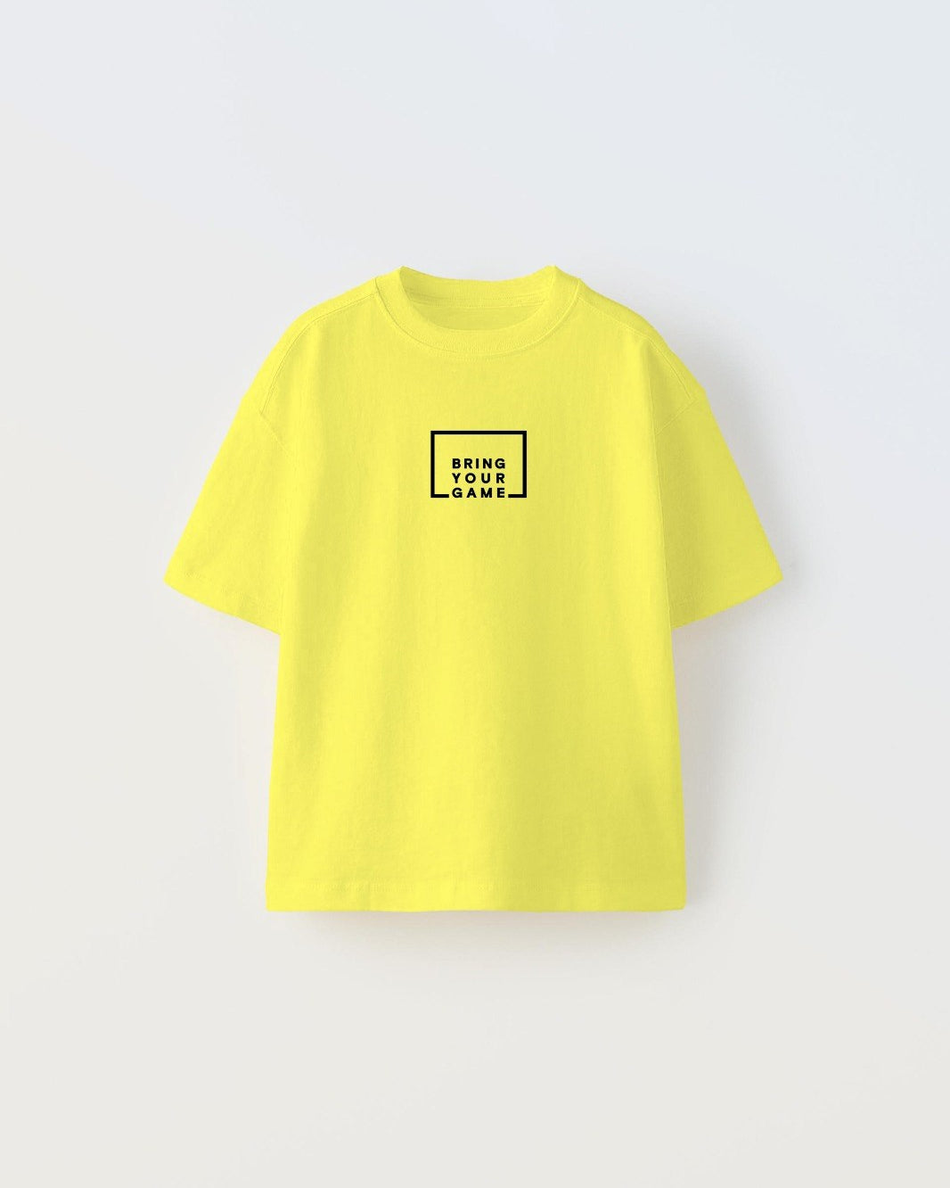 Bring Your Game Yazılı Futbol Tasarım Baskılı Sarı Çocuk T-shirt