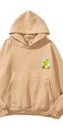 Kapüşonlu İçi Polar Vincent Van Gogh Baskılı Bej Unisex Hoodie Sweatshirt