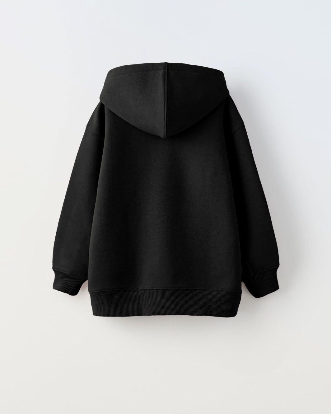 Kapüşonlu İçi Polar Any Time Every Where Yazı Baskılı Siyah Unisex Hoodie Çocuk Sweatshirt