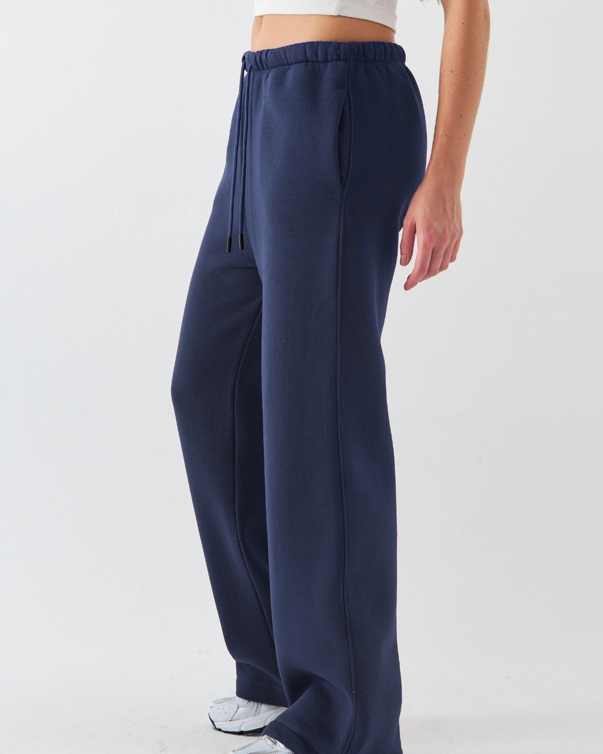 Oversize Unisex Eşofman Altı Marine – 3 İplik Şardonlu Polar, Bol Paça, Cepli Modern Rahat Kesim