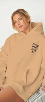 Kapüşonlu İçi Polar Normal People Scare Me Baskılı Bej Unisex Hoodie Sweatshirt