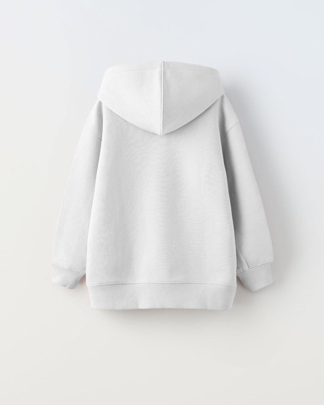 Kapüşonlu İçi Polar Any Time Every Where Baskılı Beyaz Unisex Hoodie Çocuk Sweatshirt