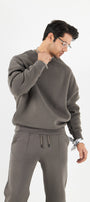 Bisiklet Yaka Basic 3 iplik Şardonlu Oversize Sweatshirt