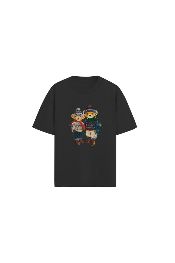 %100 Pamuk Sevgili Konseptli Teddy Baskılı T-shirt