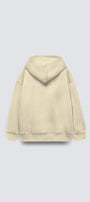 Bej Basic Çocuk Kapüşonlu Kanguru Cep Detaylı İçi Polar Oversize Sweatshirt