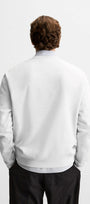 Bisiklet Yaka İçi Polar Life Story Yazı Baskılı Füme Oversize Sweatshirt