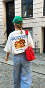 Kadın Pancake Baskılı “Baker’s Soul” Oversize Sokak Stili Tişört