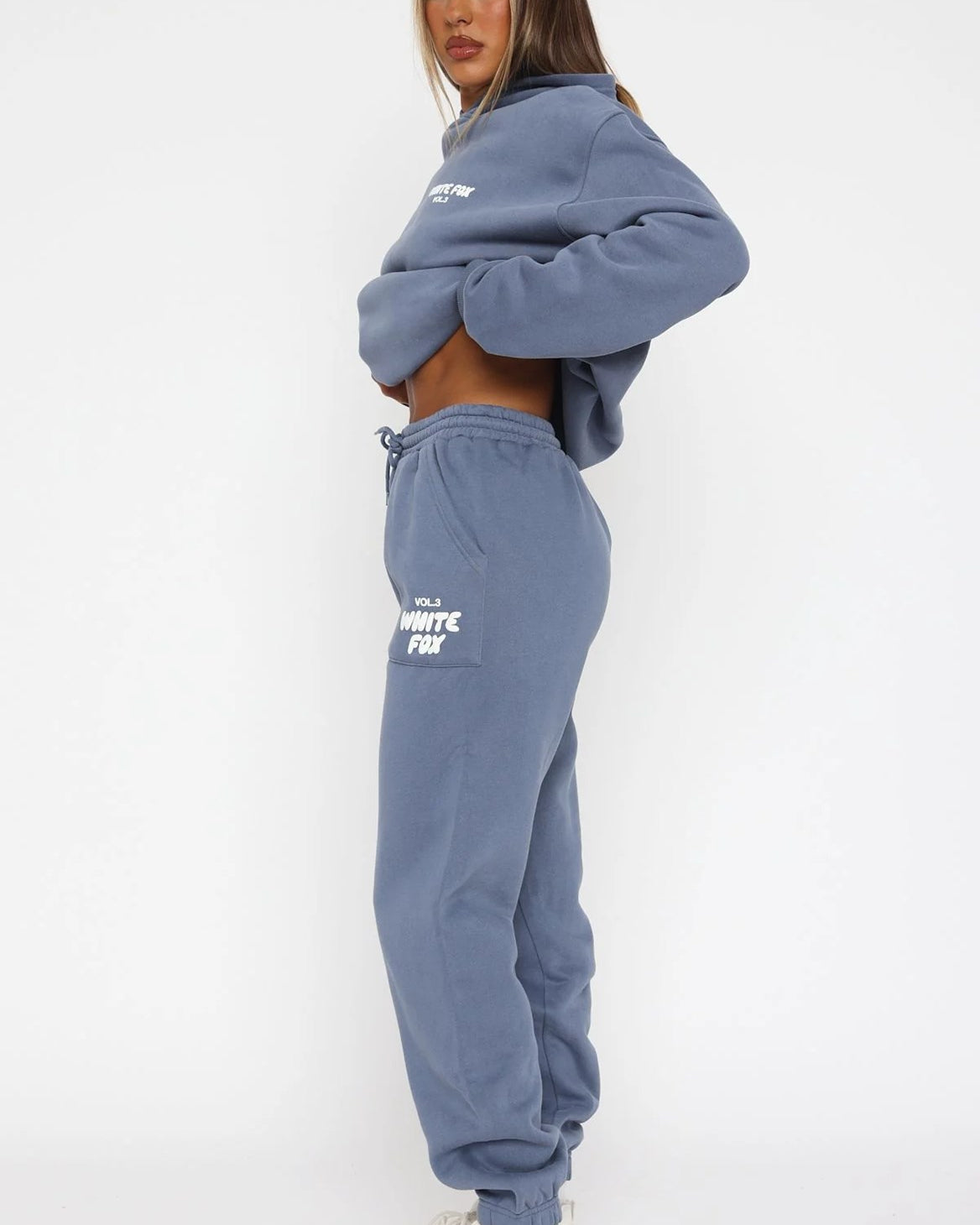 White Fox Kadın Vol 3 Baskılı %100 Pamuk Ocean Kapüşonlu Oversize Hoodie