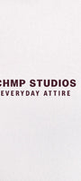 Kadın Oversize Tişört CHMP STUDIOS Baskılı Beyaz – Bisiklet Yaka, %100 Pamuk Compact Süprem 24/1
