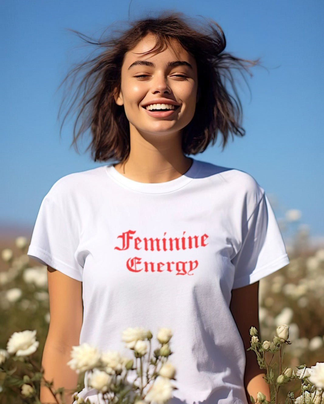 Kadın Feminine Energy Baskılı T-Shirt