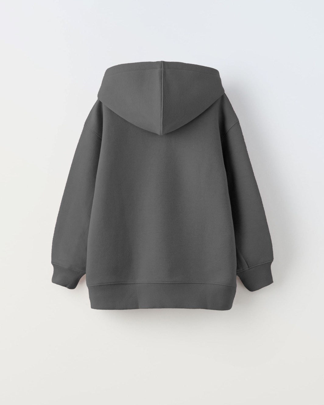 Kapüşonlu Içi Polar Futbolcu Baskılı Füme Unisex Çocuk Sweatshirt