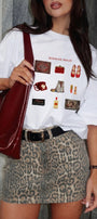 Kadın Oversize Tişört Turkish Girl Wishlist Baskılı Beyaz – Bisiklet Yaka, Rahat Kalıp, %100 Pamuk