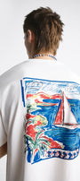 Bisiklet Yaka Le Vieux Baskılı Oversize Erkek T-shirt