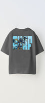 Surf California Yazılı Baskılı Füme Çocuk T-shirt
