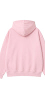 Kadın Oversize Hoodie Seventies Party Baskılı Pembe - Kapüşonlu, Kanguru Cepli, 3 İplik Polar