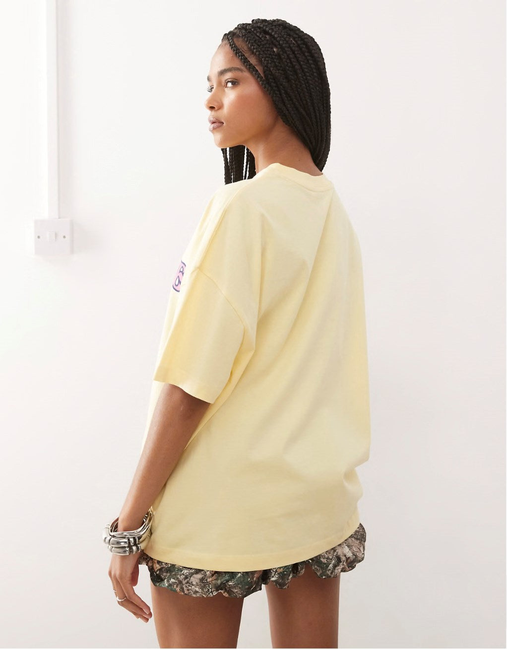 Kadın Oversize Tişört – Pembe Yazı Baskılı Super Nature Tasarım