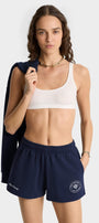 Unisex Lacivert Spor Penye Şort – The Champ Logolu, Cepli