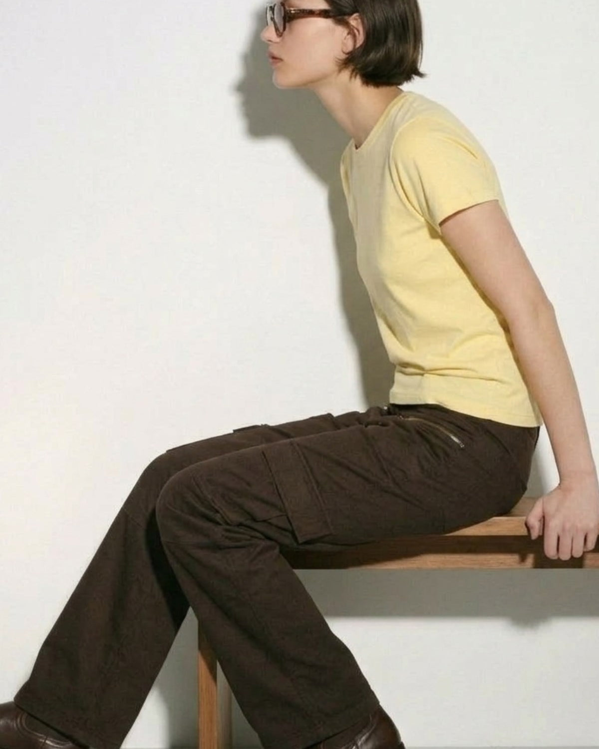 Kadın Oversize Basic Tişört Sarı – Bisiklet Yaka, Rahat Kalıp, Yazılık, %100 Pamuk