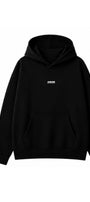 Kadın Oversize Hoodie Amore Baskılı Siyah – Kapüşonlu, Kanguru Cepli, 3 İplik Şardonlu Polar