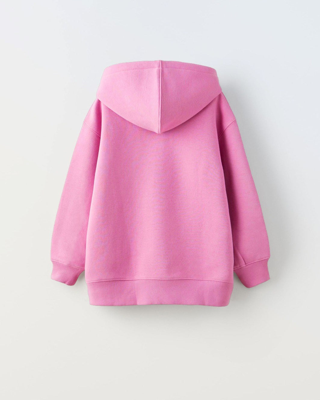Pembe Kapüşonlu İçi Polar Burning World And Animals Baskılı Unisex Çocuk Sweatshirt