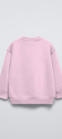 Pembe Çocuk Cherries Baskılı Bisiklet Yaka Basic Sweatshirt
