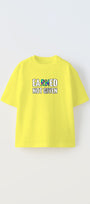 Earned Not Gıven Yazılı Futbol Tasarım Baskılı Sarı Çocuk T-shirt