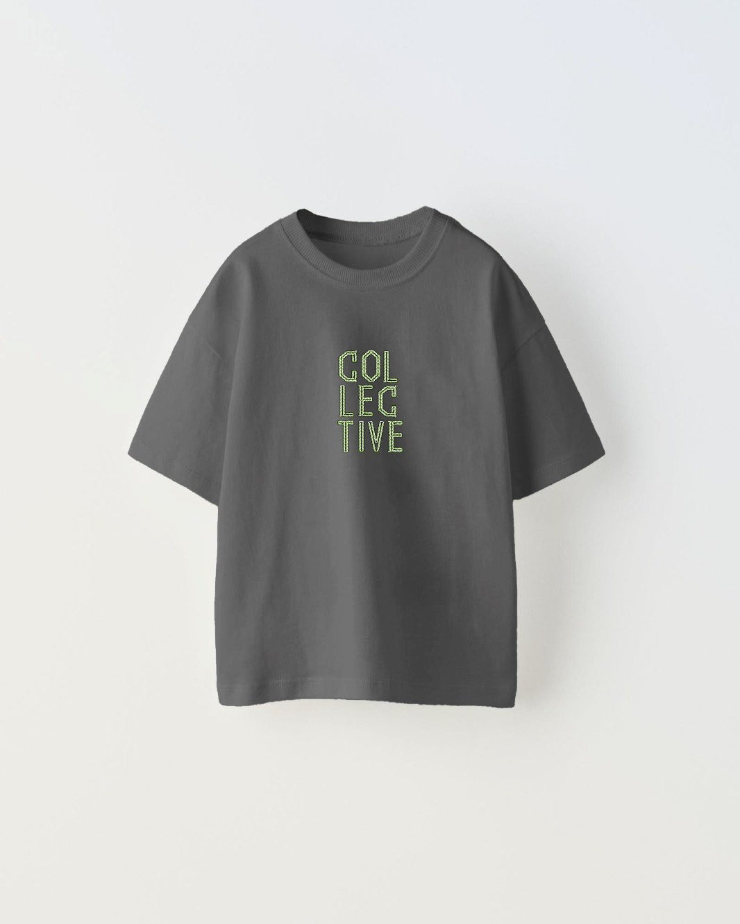 Collective Fly Knıt Yazılı Futbol Tasarım Baskılı Füme Çocuk T-shirt