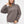 Kapüşonlu İçi Polar Sagittarius Yazılı Taş Baskılı Füme Oversize Hoodie Sweatshirt