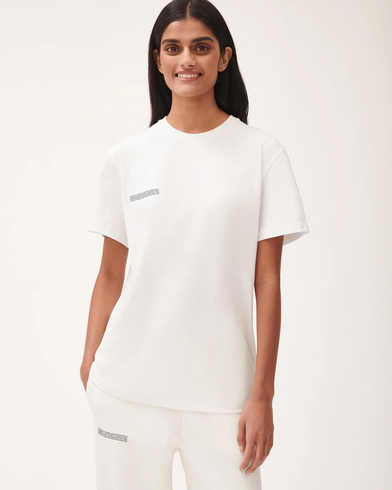 Beyaz Unisex Nature Concept Baskılı Oversize T-shirt