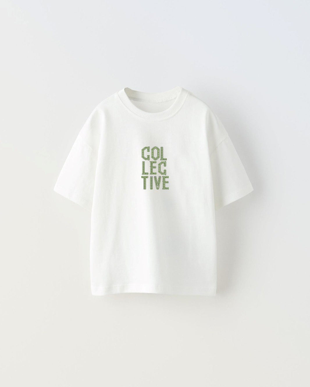 Collective Fly Knıt Yazılı Futbol Tasarım Baskılı Beyaz Çocuk T-shirt