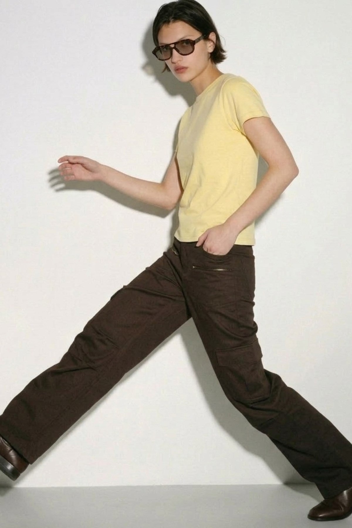 Kadın Oversize Basic Tişört Sarı – Bisiklet Yaka, Rahat Kalıp, Yazılık, %100 Pamuk