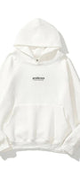Kapüşonlu İçi Polar Problems Yazılı Heykel Baskılı Beyaz Unisex Hoodie Sweatshirt