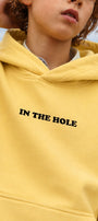 Erkek Çocuk Oversize Hoodie My Caddy Falls Baskılı Sarı – Kapüşonlu, Cepli, 3 İplik Polar