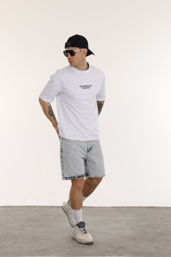 Bisiklet Yaka Oversize Erkek T-shirt