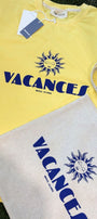 Vacances Güneş Baskılı Kadın Oversize Tişört + Bez Çanta Hediyeli Yazlık Kombin – %100 Pamuk