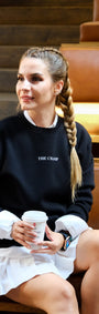 Unisex Oversize Sweatshirt Desert Panther Baskılı Siyah – Bisiklet Yaka, 3 İplik Şardonlu Polar